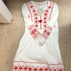 Boden Dresses - White embroidered Boden dress with lining. Boden Dresses - White embroidered Boden dress with lining.